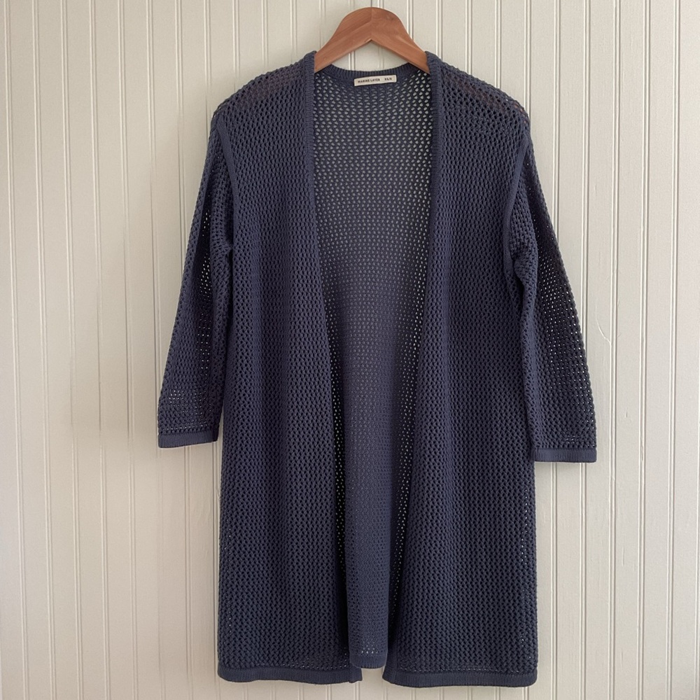 Marine Layer Remy Open-Front Crochet Cardigan - Picture 4 of 9